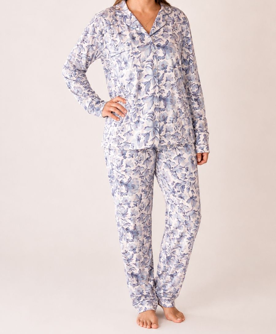 Camisero Estampado Julieta  ML – Flor azul
