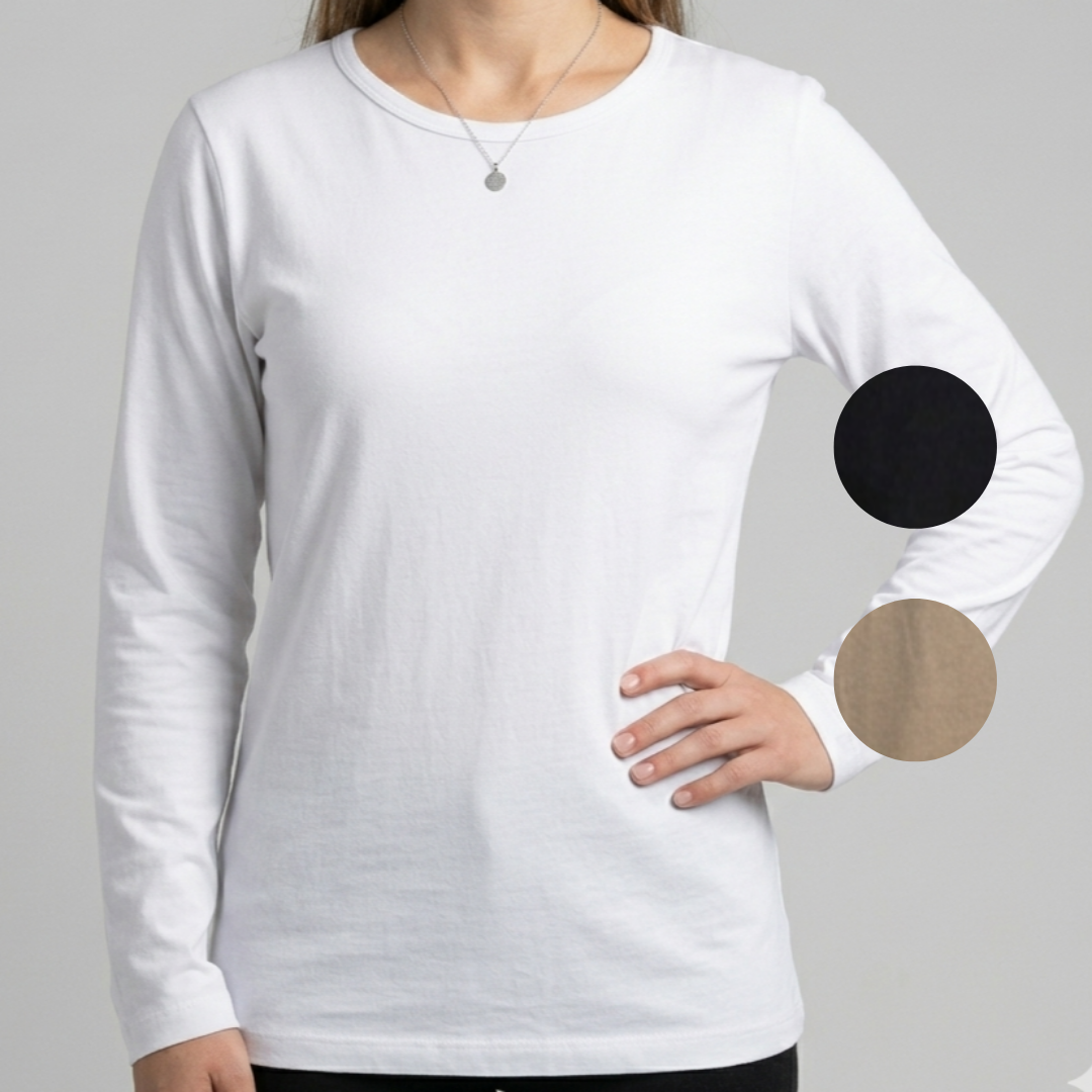 Set de 3 camisetas básicas manga larga